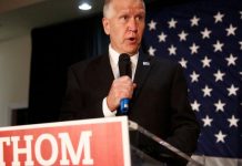 Los republicanos rozan el control del Senado con otro escaño Thom Tillis.