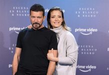 Antonio Banderas y la periodista María Casado