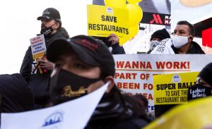 protesta en Times Square 