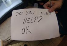 nota que dice Do you need help Ok