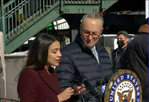 Disponibles fondos para ayuda de gastos funerarios El senador Chuck Schumer, actual líder de la mayoría del Senado y Alexandria Ocasio-Cortez