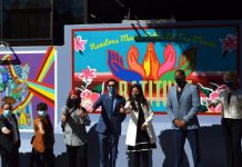 Mural honra a trabajadores esenciales
