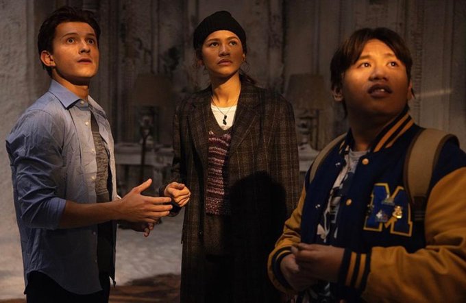 Tom Holland, Zendaya y Jacob Batalon.