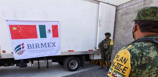 distribución de vacunas donadas a México