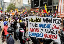 protestas en Colombia