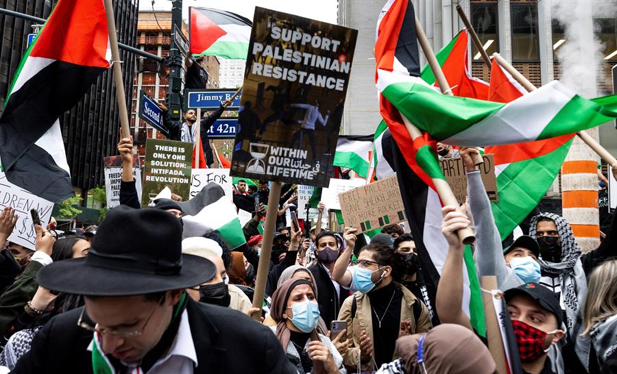 protestas en apoyo al pueblo palestino protestas