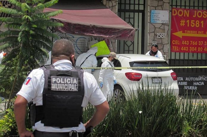 escena del crimen donde fue asesinado el periodista mexicano Abraham Mendoza