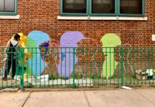 Alrededor de 240 estudiantes en Brooklyn están pintando un mural llamado “INCLUSIÓN” Mural