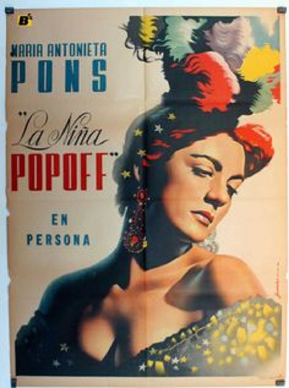 Publicidad de La niña Popoff, 1952.