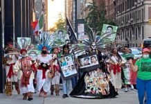 Mexicanos en NYC exigen justicia por los desaparecidos de Ayotzinapa