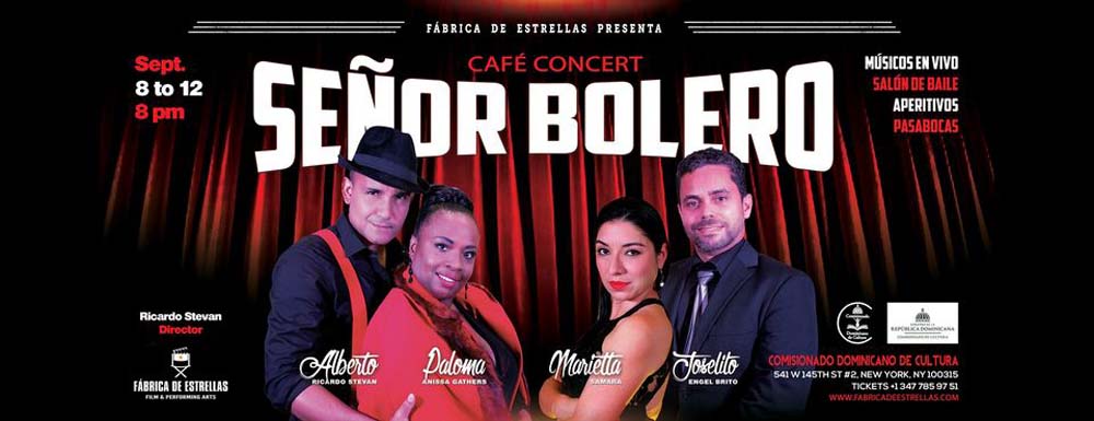 Publicidad de l comedia musical Señor Bolero.