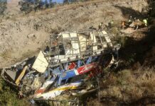 autobús que se estrelló y cayó a barranco en Perú (2)