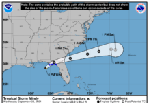 Se forma tormenta tropical Mindy en el Golfo de México y se acerca a Florida tormenta tropical Mindy