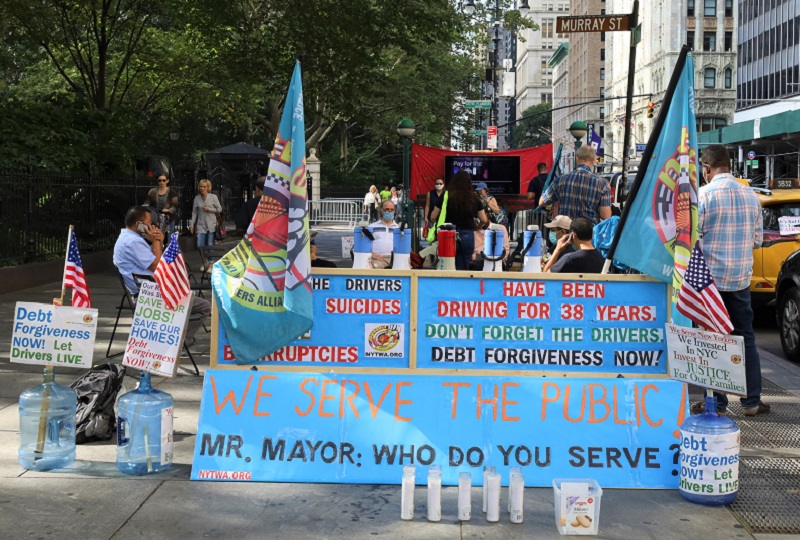 PROTESTAS TAXISTAS NYC