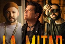 “La Mitad”: La nueva colaboración entre Carlos Vives, Mike Bahía, y Nacho La portada de “La Mitad”,