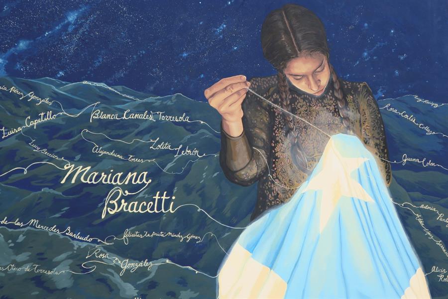 Mural del Colectivo Moriv&iacute; dedicado a Mariana Bracetti
