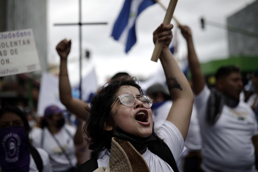 Nicaragüenses celebran el rechazo de la población a las elecciones (3) Nicaragüenses