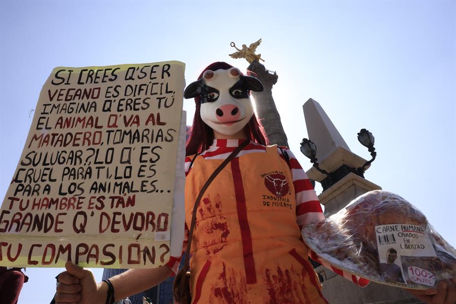 marchan en Ciudad de M&eacute;xico contra el especismo (2)
