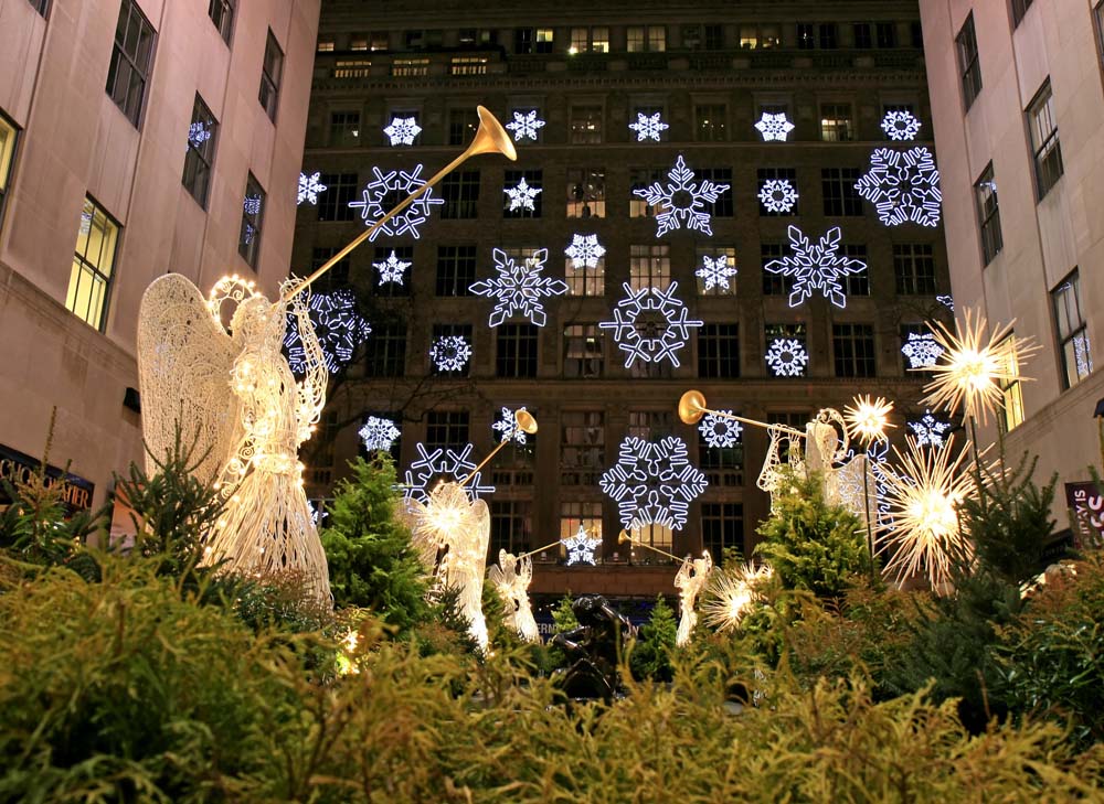 The Christmas decorations in The Rockefeller Center NYC navidad