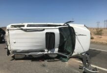 Accidente de una camioneta perseguida por Patrulla