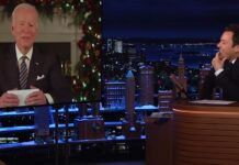 Biden ríe en el programa de Jimmy Fallon en momento más bajo de popularidad