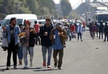 La caravana migrante llega al central estado mexicano de Puebla