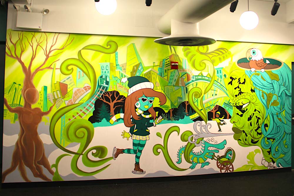 mural de la famosa artista Lady Pink