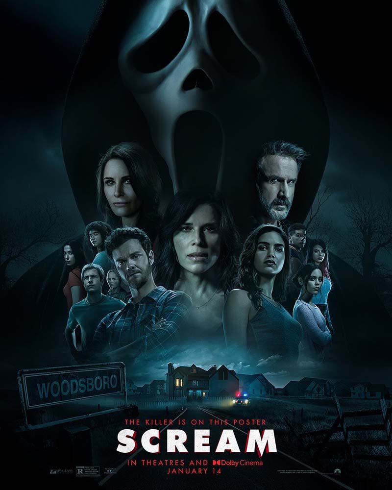 Foto 5 Farandula 1_10 El cartel de la quinta instalación de la franquicia de “Scream”.