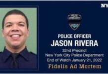 Las banderas de los edificios gubernamentales en Nueva York ondean hoy a media asta en tributo al policía asesinado anoche en la ciudad y que ha sido identificado como Jason Rivera.