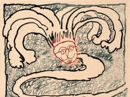Florida acoge muestra del Pop Art de Haring y el expresionismo de Alechinsky Obra Serpent de Binche (1973) del artista Pierre Alechinsky