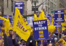 Trabajadores de edificios de viviendas en Nueva York apoyan una huelga Trabajadores esenciales de edificios residenciales en Nueva 1