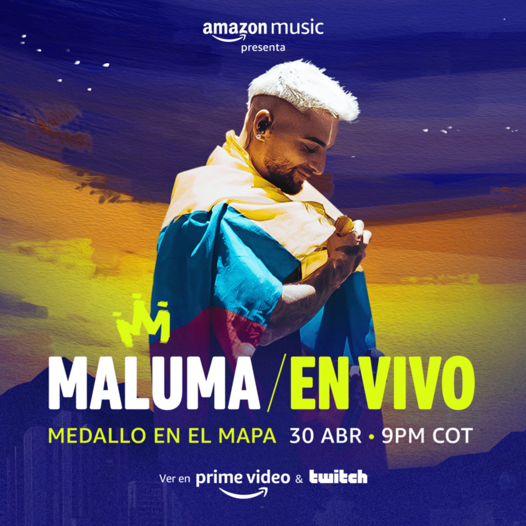 La portada del concierto de Maluma