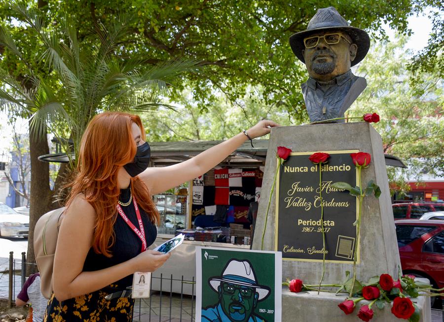 Protestan en M&eacute;xico tras 5 a&ntilde;os del asesinato del periodista Javier Valdez (2)