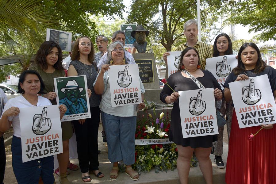 Protestan en M&eacute;xico tras 5 a&ntilde;os del asesinato del periodista Javier Valdez (2)