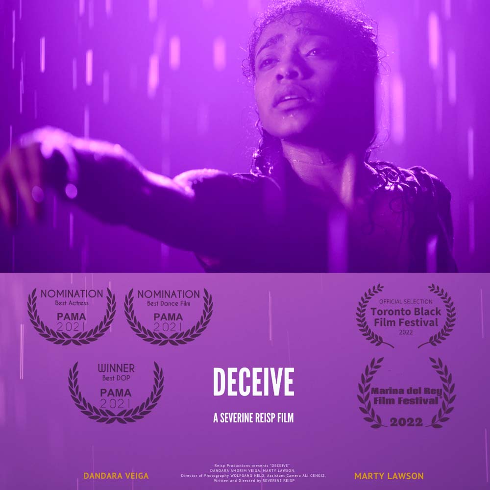 La portada del cortometraje emocionante, “Deceive”.