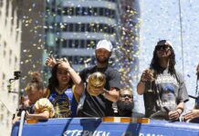 Multitudinaria fiesta en San Francisco por el título de NBA de los Warriors título de NBA de los Warriors (2)