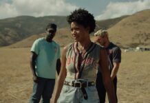 Daniel Kaluuya, Keke Palmer, y Brandon Perea, durante una escena de la película Nope