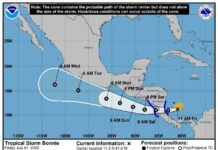 La tormenta tropical Bonnie provocará intensas lluvias en el sur de México