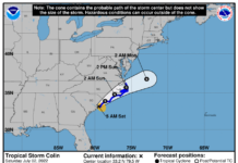 Colin deja aguado el fin de semana del 4 de julio en las Carolinas tormenta colin