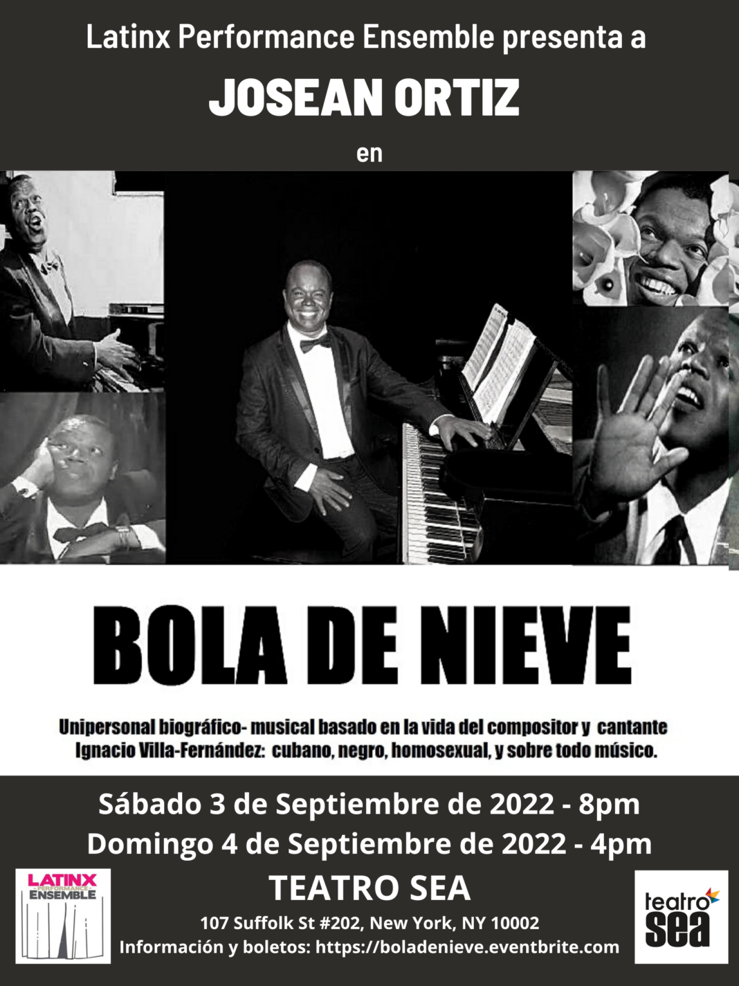 La portada de la obra de teatro “Bola de Nieve”.