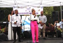 Celebran la Herencia Dominicana en Plaza Quisqueya Los anfitriones del evento, Jeffrey Garcia y Susana Osorio, organizadores de la celebración de la Herencia Dominicana en Plaza Quisqueya.