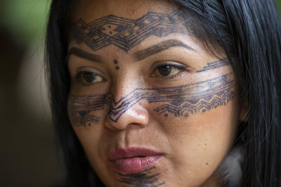 Maricela Gualinga, vicepresidenta del pueblo kichwa.