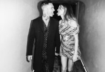 Adam Levine con su esposa, Behati Prinsloo.