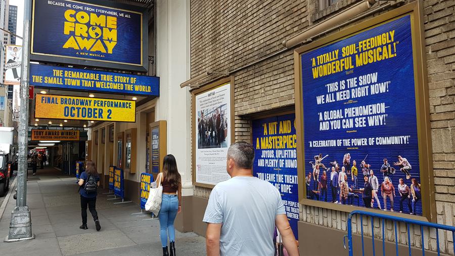Teatro Gerald Schoenfeld donde se presenta el musical Come From Away