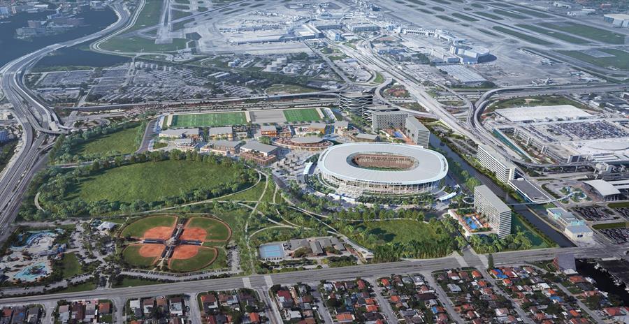 la cancha del pr&oacute;ximo campo de f&uacute;tbol de este club llamado Miami Freedom Park (3)