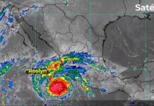 Roslyn se intensifica a huracán categoría 3 y avanza por el Pacífico mexicano El ciclón Roslyn se intensificó a huracán categoría 3 en la escala de Saffir-Simpson la madrugada de este sábado en el Pacífico mexicano y su circulación provocará lluvias torrenciales en los estados de Jalisco y Nayarit, e intensas en Colima y Michoacán, informó el Servicio Meteorológico Nacional (SMN).