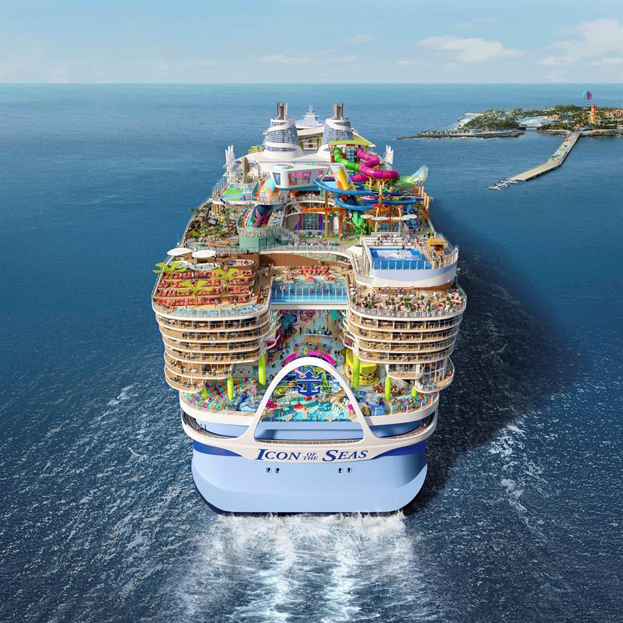 Royal Caribbean donde se muestra una imagen conceptual del crucero Icon of the Seas (2)