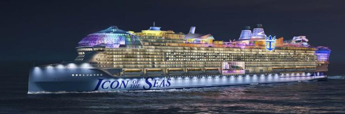 Royal Caribbean donde se muestra una imagen conceptual del crucero Icon of the Seas (2)