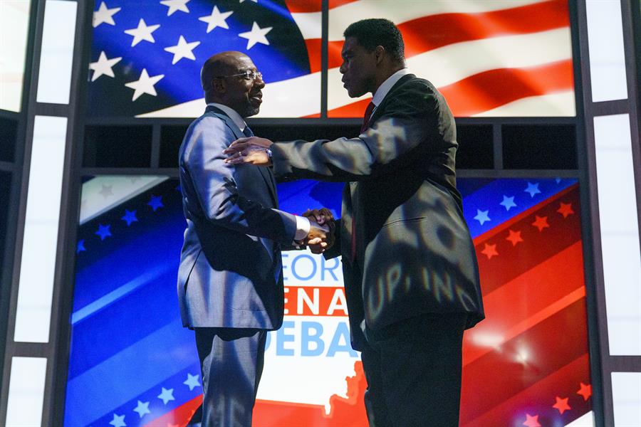 los candidatos al Senado de Georgia, el actual senador Raphael Warnock (i) y al republicano Herschel Walker los candidatos al Senado de Georgia, el actual senador Raphael Warnock (i) y al republicano Herschel Walker