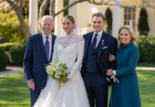 Los jardines de la Casa Blanca fueron el escenario este sábado de la boda de Naomi Biden, nieta del presidente estadounidense, Joe Biden, la número 19 que se celebra en la residencia presidencial.